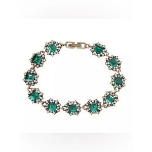 New Green Square Rhinestone Bracelet